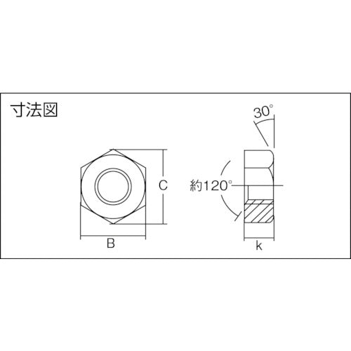 TRUSCO Hexagonal Nut 1 Type Uniqlo Size M6 x 1.0 200 pieces (B24-0006) TRUSCO Nakayama Co., Ltd.