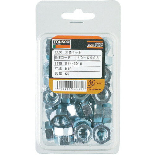 TRUSCO Hexagonal Nut 1 Type Uniqlo Size M6 x 1.0 200 pieces (B24-0006) TRUSCO Nakayama Co., Ltd.