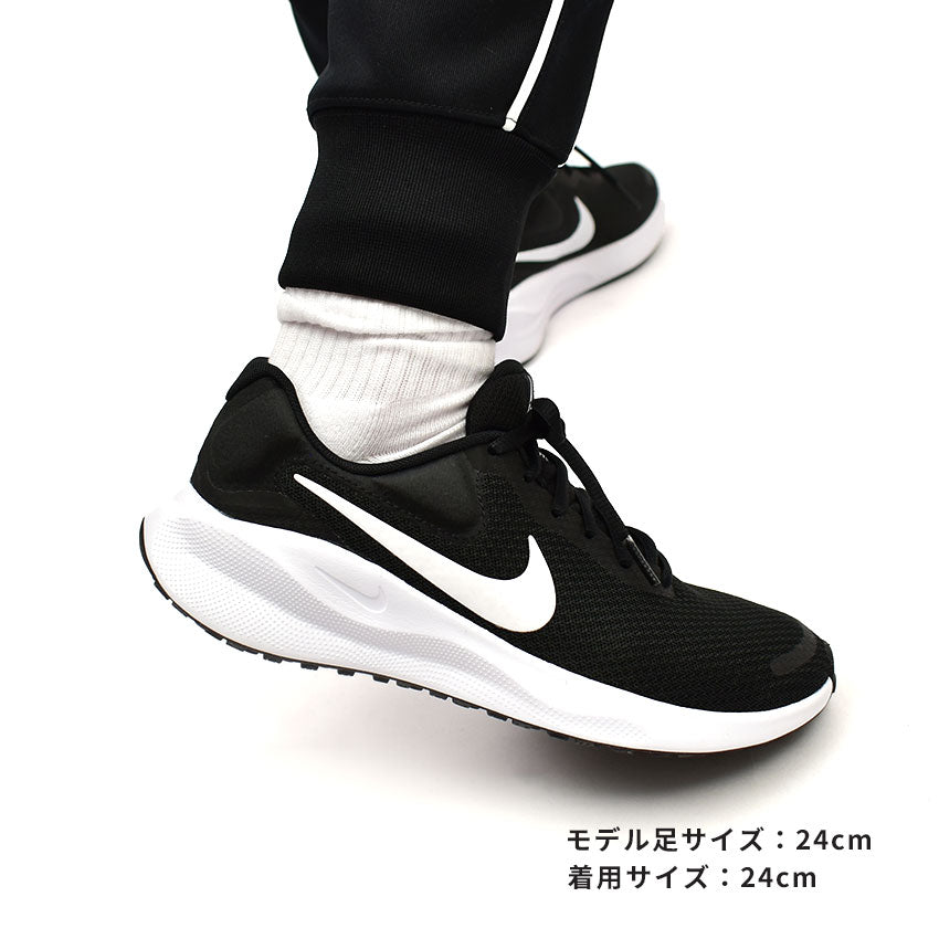 Nike Revolution 7 NIKE Running Shoes for Women Black Black White FB2208 Sneakers Shoes Low Cut Brand Simple Sporty Sports Running Training