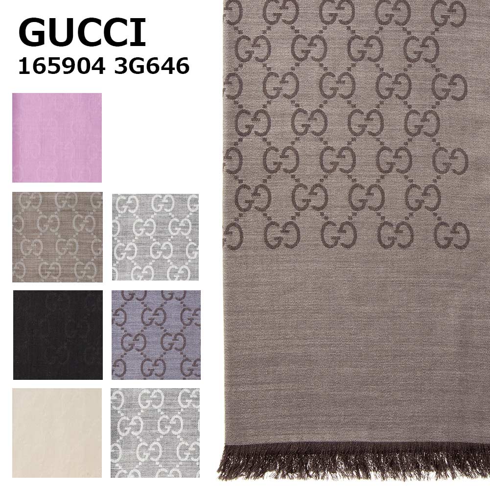 GUCCI Gucci Scarf Stole [8 colors] 165904 3G646 / Wool Silk Large Men's Women's Brand Men's Women's Boyfriend Girlfriend Couple Pair Matching Birthday Anniversary Present Gift Wrapping Father