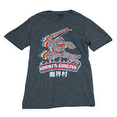 Camiseta de CAPCOM con el título y el nombre de Makaimura Arthur