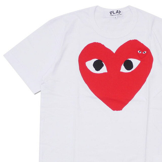 [8.º premio a la tienda excelente del mes de diciembre de 2014] Camiseta New Play Comme des Garcons RED HEART para hombre y mujer con logotipo de corazón AX-T026-051