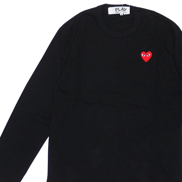 [8.º premio mensual a la excelencia en la tienda de diciembre de 2024] Camiseta de manga larga New Play Comme des Garcons RED HEART LS TEE para hombre y mujer con logotipo de corazón AX-T118-051 ETN122