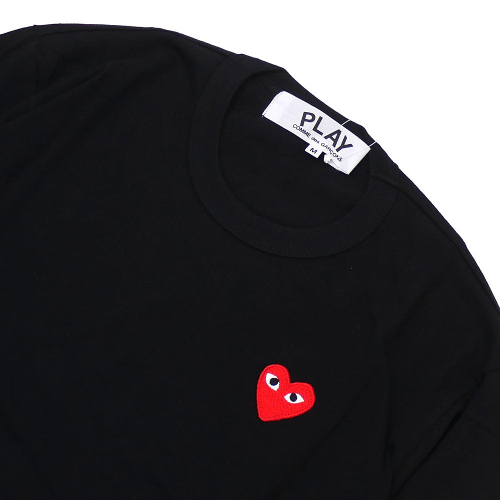 [Authentic/Genuine] New Play Comme des Garcons PLAY COMME des GARCONS RED HEART LS TEE Long Sleeve T-shirt for Men and Women Heart Logo AX-T118-051