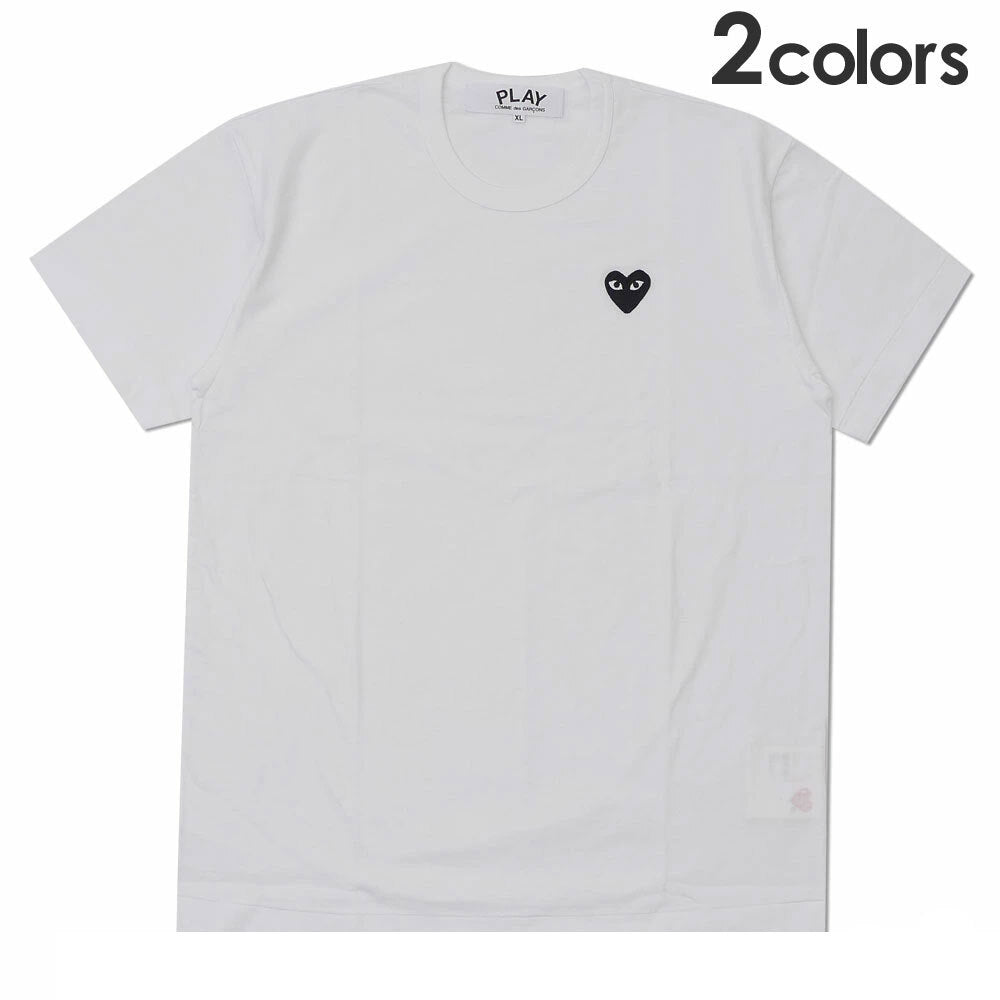 [Authentic/Genuine] Brand new Play Comme des Garcons BLACK HEART T-shirt for men and women Short sleeves Classic patch Heart logo Crew neck Cut and sew Made in Japan Garcons Get it