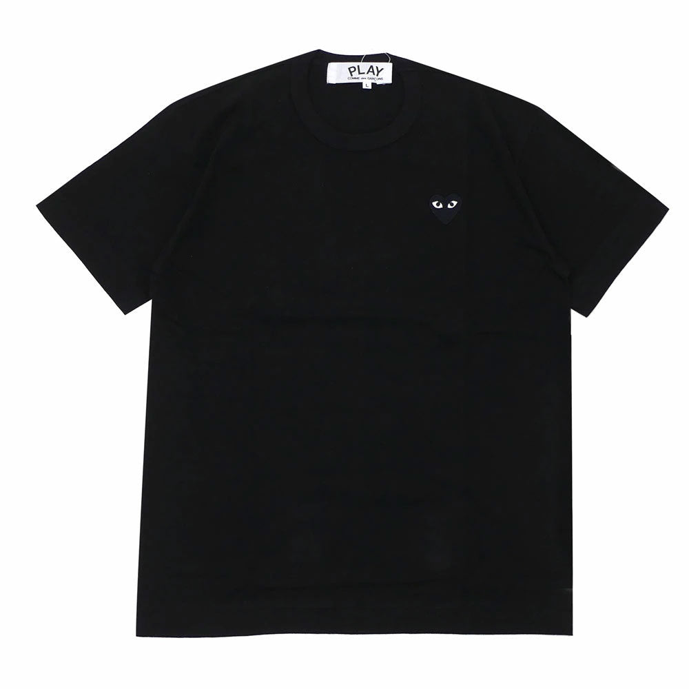 [Authentic/Genuine] Brand new Play Comme des Garcons BLACK HEART T-shirt for men and women Short sleeves Classic patch Heart logo Crew neck Cut and sew Made in Japan Garcons Get it