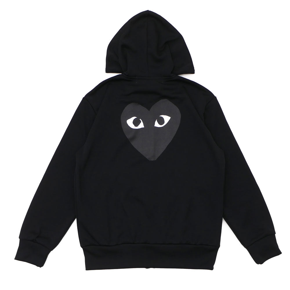 100% genuine guarantee PLAY COMME des GARCONS MEN'S BLACK HEART HOODIE Hoodie Black 212001023041 New