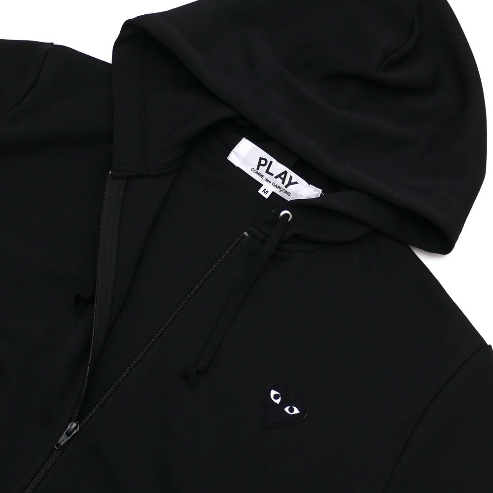 100% genuine guarantee PLAY COMME des GARCONS MEN'S BLACK HEART HOODIE Hoodie Black 212001023041 New