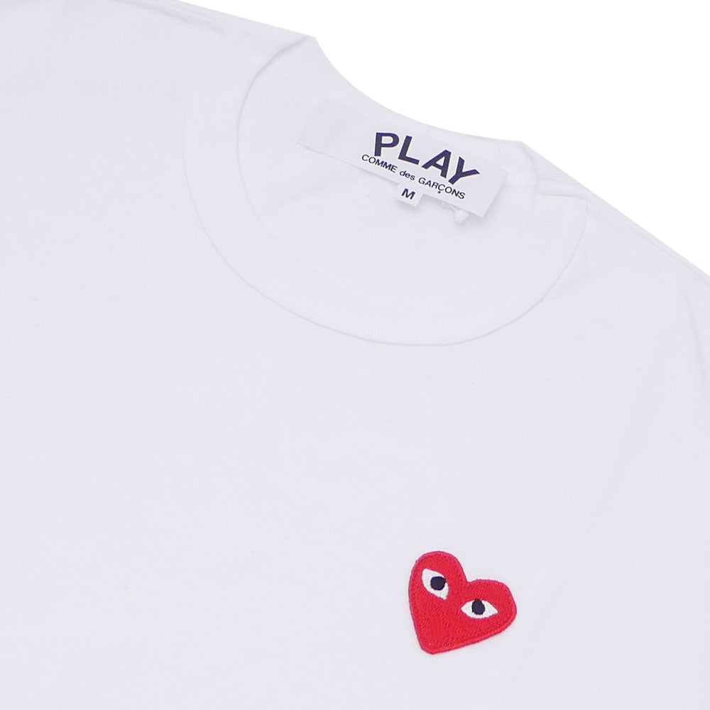 Producto original y garantizado nuevo Play Comme des Garcons RED HEART LS TEE Camiseta de manga larga para hombre y mujer Logotipo de corazón AX-T118-051 TOPS