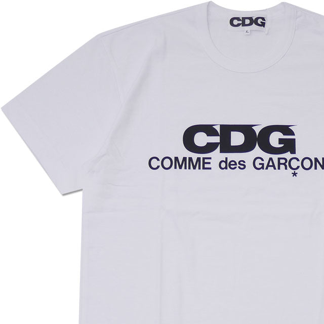 [Auténtico/Genuino] Nueva camiseta CDG CDG COMME des GARCONS LOGO TEE blanca para hombre 200008012060