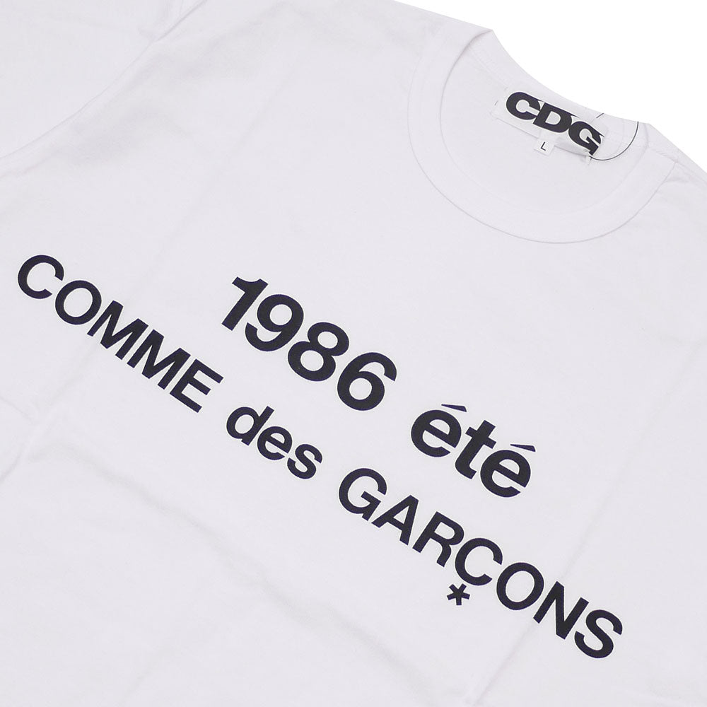 [Premiado por la octava tienda excelente del mes en diciembre de 2024] Nueva camiseta con estampado de abrigo de personal de Comme des Garcons CDG COMME des GARCONS para hombre blanca