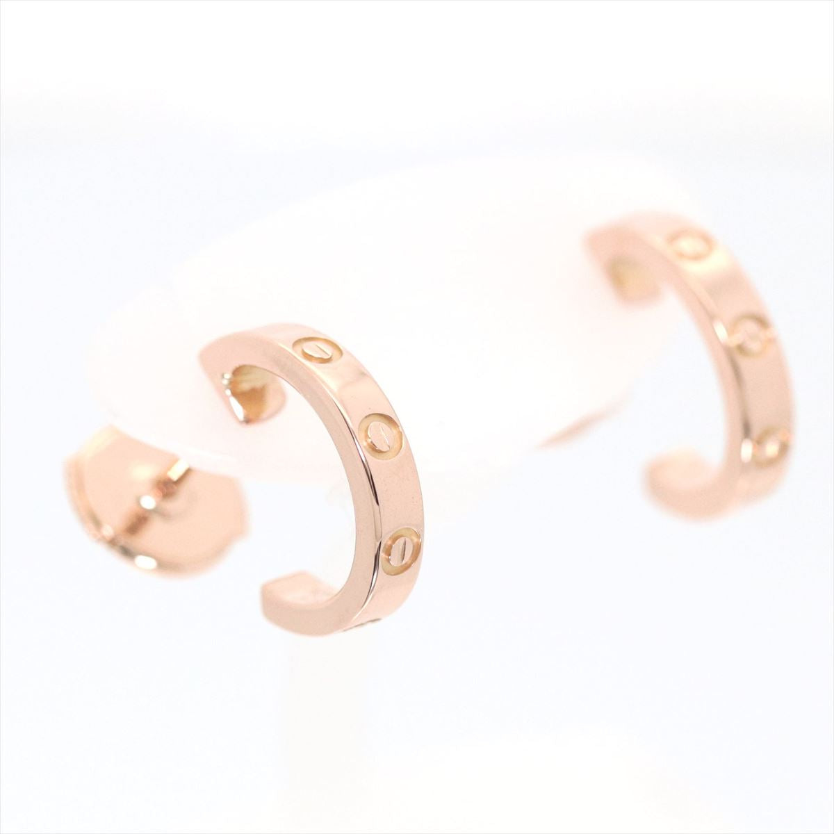 [Gift Quality] Cartier Earrings LOVE (Love) Earrings Pink Gold 18K K18PG Women's Girlfriend Wife Birthday Anniversary Present Gift 20s 30s 40s 50s [Video] [Used]