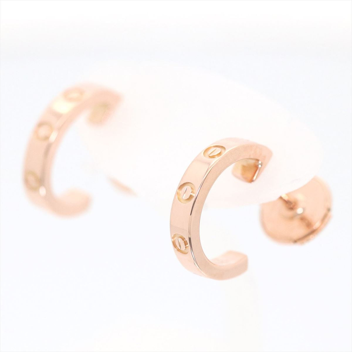 [Gift Quality] Cartier Earrings LOVE (Love) Earrings Pink Gold 18K K18PG Women's Girlfriend Wife Birthday Anniversary Present Gift 20s 30s 40s 50s [Video] [Used]