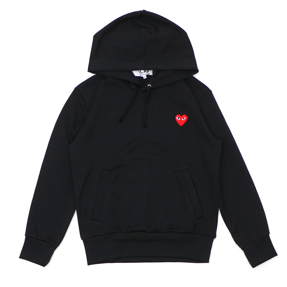 [8.º premio a la tienda excelente del mes de diciembre de 2014] New Play Comme des Garcons MENS JERSEY RED HEART PULLOVER PARKA Sudadera con capucha negra para hombre AX-T174-051