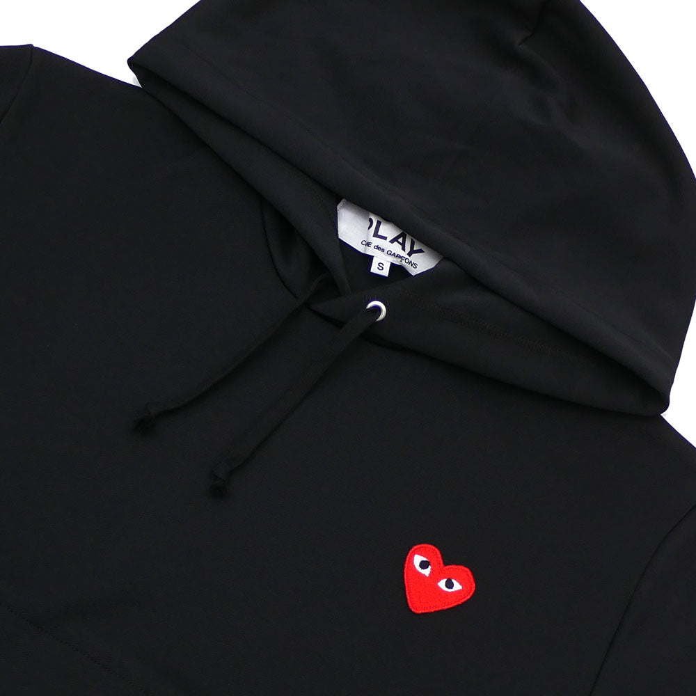 [8.º premio a la tienda excelente del mes de diciembre de 2014] New Play Comme des Garcons MENS JERSEY RED HEART PULLOVER PARKA Sudadera con capucha negra para hombre AX-T174-051