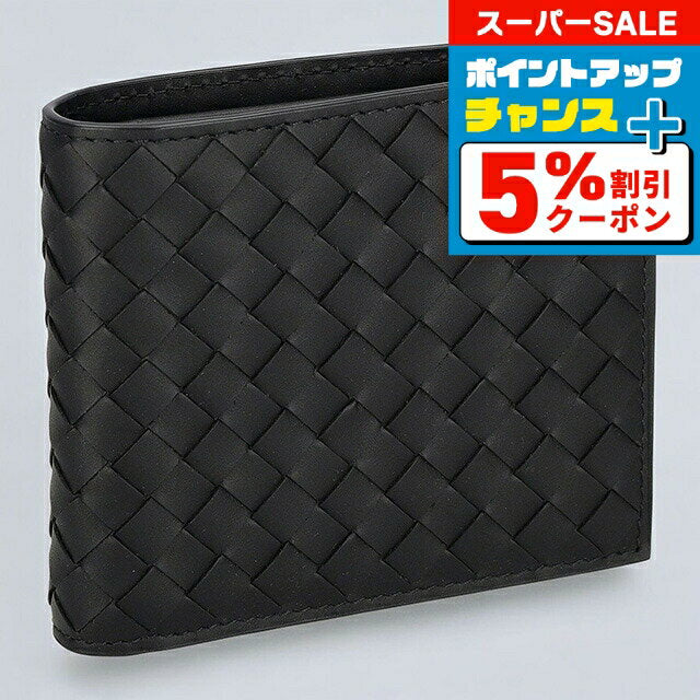 ＼Super OFERTA★Cupón de descuento de 3297 yenes disponible／ Cartera plegable Bottega Veneta para hombre BOTTEGA VENETA Cartera de piel intrecciato 193642 V47W1 8803 negra Cartera de marca de lujo elegante regalo