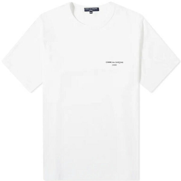 [COMME des GARCONS] Camiseta con logo de COMME des Garcons HOMME cortada y cosida para hombre, marca elegante, modo de moda, tendencia callejera, logo de garcons, camiseta para comme des Garcons