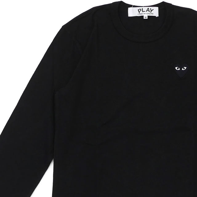 Genuine product and guaranteed new Play Comme des Garcons BLACK HEART LS TEE Long-sleeved T-shirt for men and women Heart logo AX-T120-051 TOPS