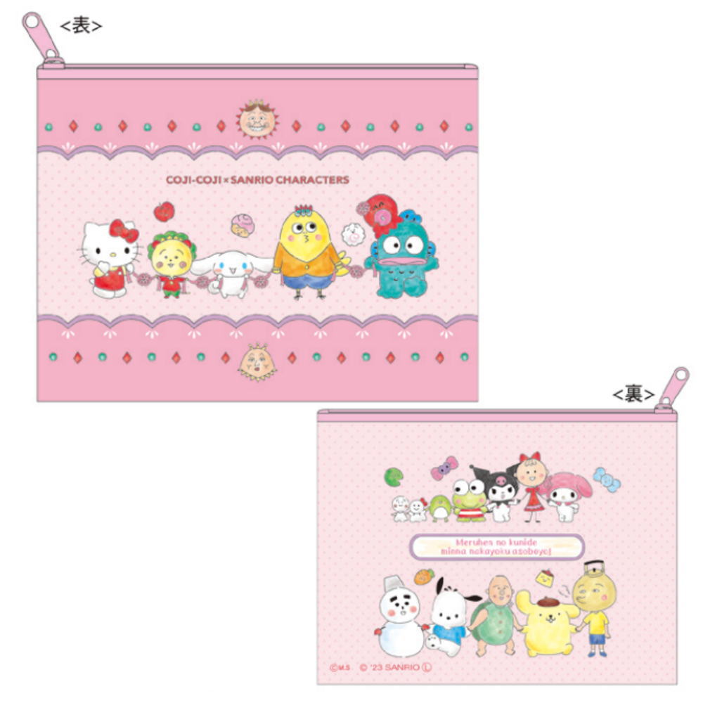 [Kojikoji x Sanrio Characters] Pouch [Group] [Pink] [Sakura Momoko] [Collaboration] [Case] [Accessory Holder] [Stationery Holder] [Pencase] [Pencase] [Makeup] [Cosmetics]