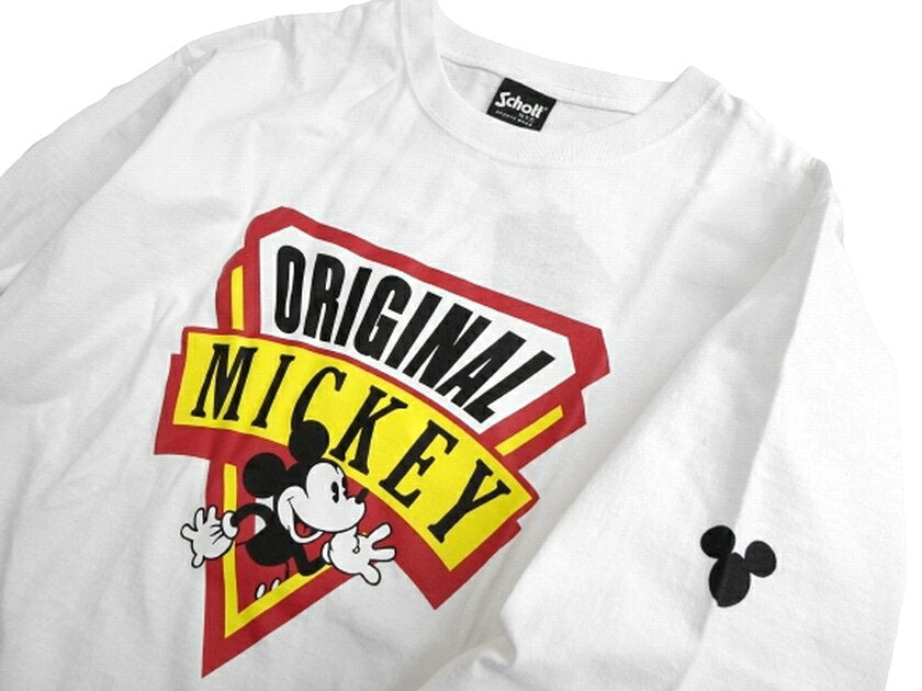 Schott N.Y.C. Schott DISNEY ORIGINAL MICKEY T-SHIRT Disney Original Mickey Long Sleeve Long Sleeve T-Shirt 3103162 White S / M▲020▼20127m04