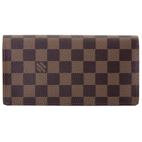 Louis Vuitton Cartera Larga LOUIS VUITTON N60017 Damier Portefeuille Braza Vuitton Cartera Mujer Hombre Regalo Marrón