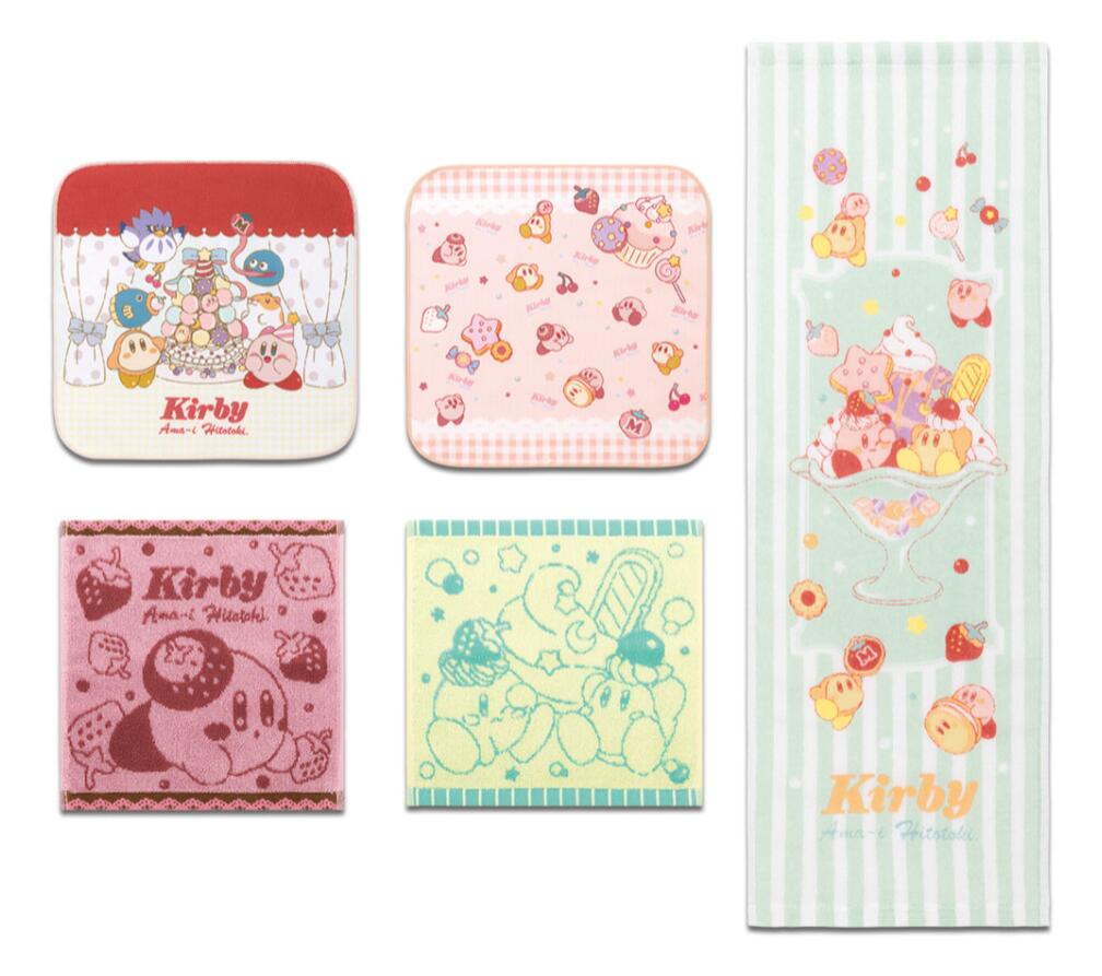 Ichiban Kuji Kirby of the Stars A sweet moment. G Prize: Amai Hittoki Towel, set of 5 types