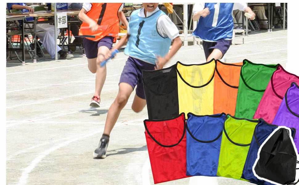 Logic Bibs 22 pieces set [Adult Plain] Bibs with storage bag Mesh 30-day warranty Soccer basketball Futsal School Events Local government Sports Day [LG-BIBS-MAN-22-MUJI]