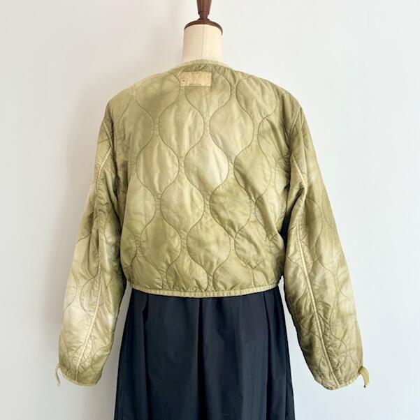 KAPITAL Nylon Quilted Uneven Dyed Lining Cropped Bolero [Free Shipping] [Women's Outerwear] [Men's Outerwear]