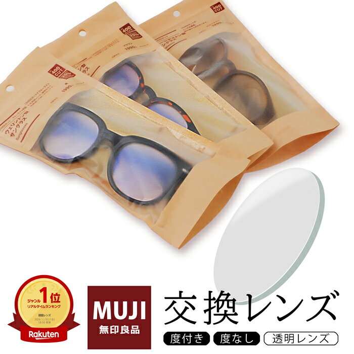 [Transparent lens] Muji sunglasses, interchangeable lenses, prescription, non-prescription, blue light blocking, replacement, muji glasses, glasses