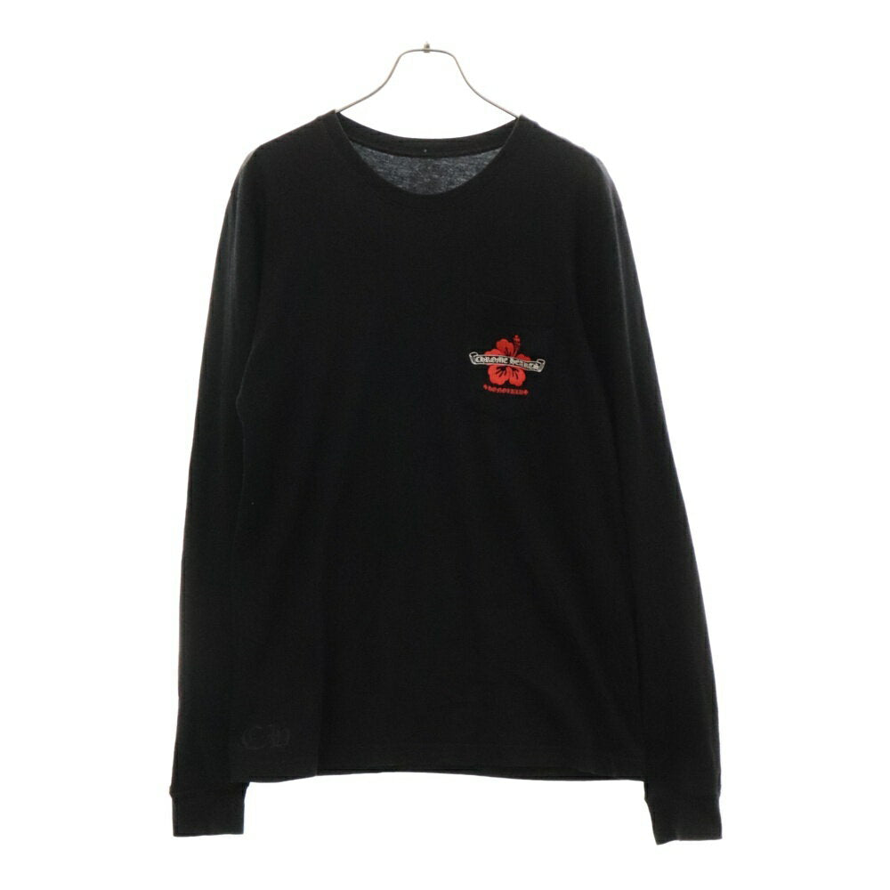 CHROME HEARTS Size: L Honolulu Limited Back Scroll Logo L/S Tee Honolulu Limited Back Scroll Logo Long Sleeve T-shirt Long Sleeve Cut and Sew Black [Used] [Condition B] [Color Black