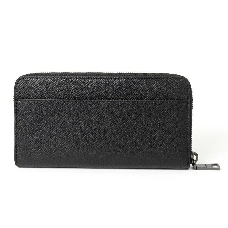 {8x points_Until 10:59 on the 11th} COACH Men's Wallet Round Zipper Long Wallet Cross Grain Leather Black F58107 BLK | Coach Outlet Convenience Store Pickup Brand