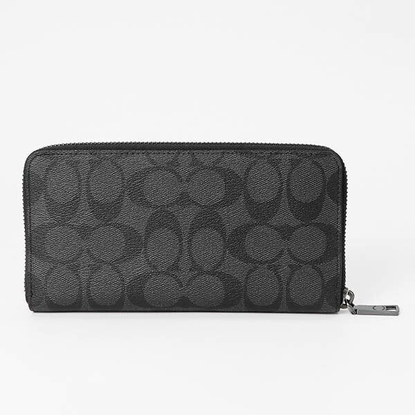 {8x Points_Until 11:59 on the 9th} Coach Long Wallet COACH Men's Round Zipper Signature Black F58112 CQ/BK | Brand