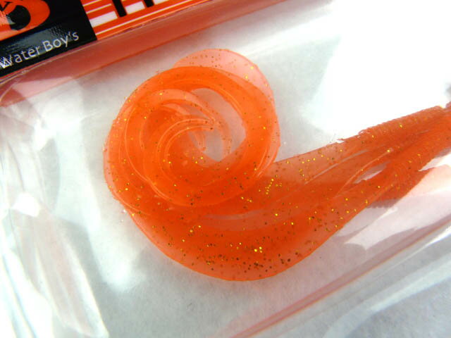 SALT WATER BOY'S Magical Worm Long Curly Orange Gold Glitter Worm Soft Lure Rubber Tie Skirt Tairaba Red Sea Bream Red Sea Bream Sea Bream Thai