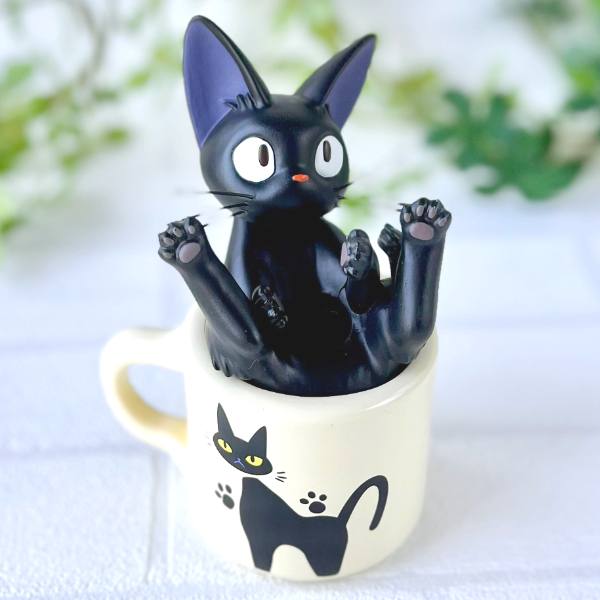 Ghibli Goods Kiki's Delivery Service Single Flower Vase Mischievous Jiji's Flower Play (2024) Studio Ghibli Gift Jiji Jiji Cat Cat Character Cute Stylish Interior Plant Flower Flower