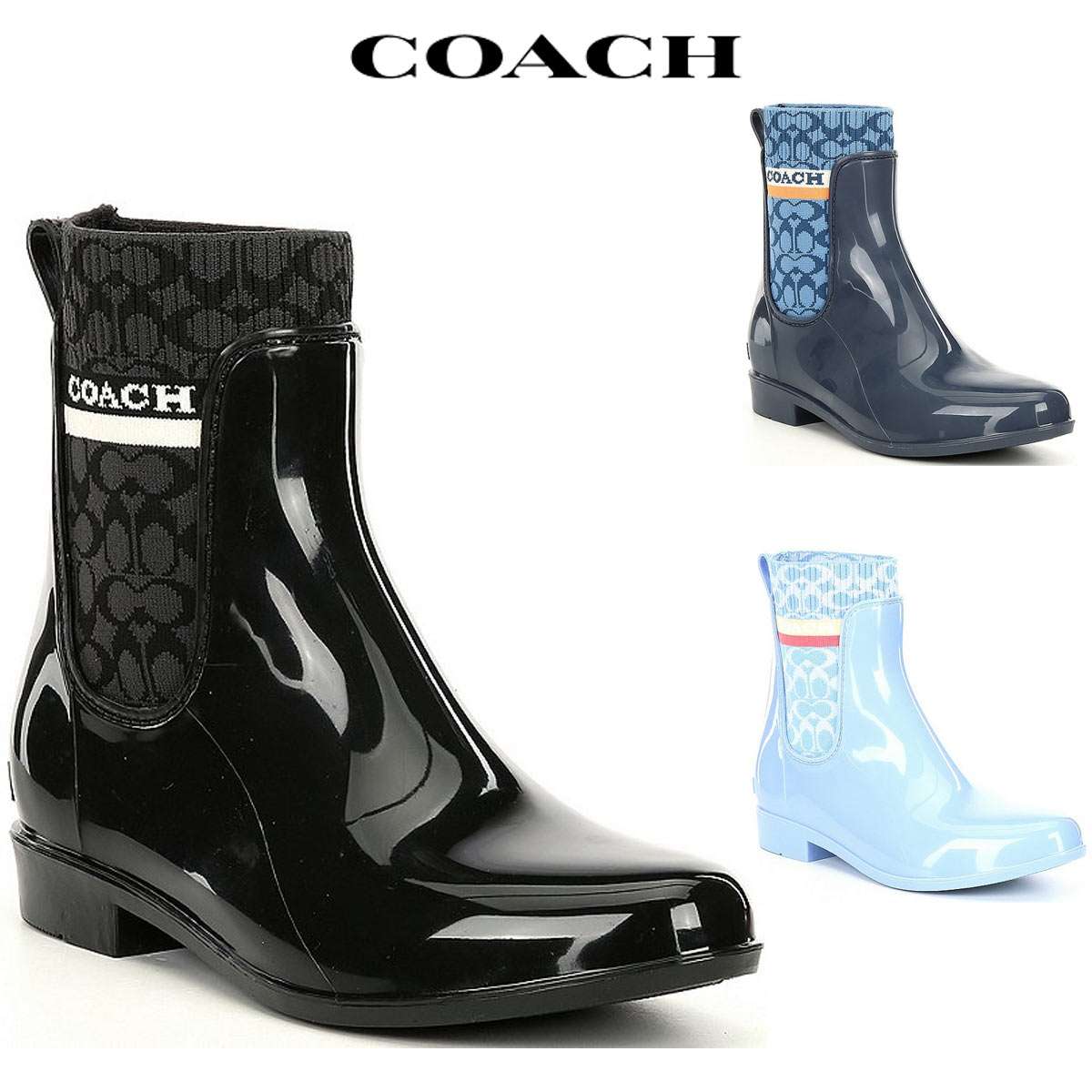 Coach rain boots for women stylish lightweight brand non-slip Rakuten coach