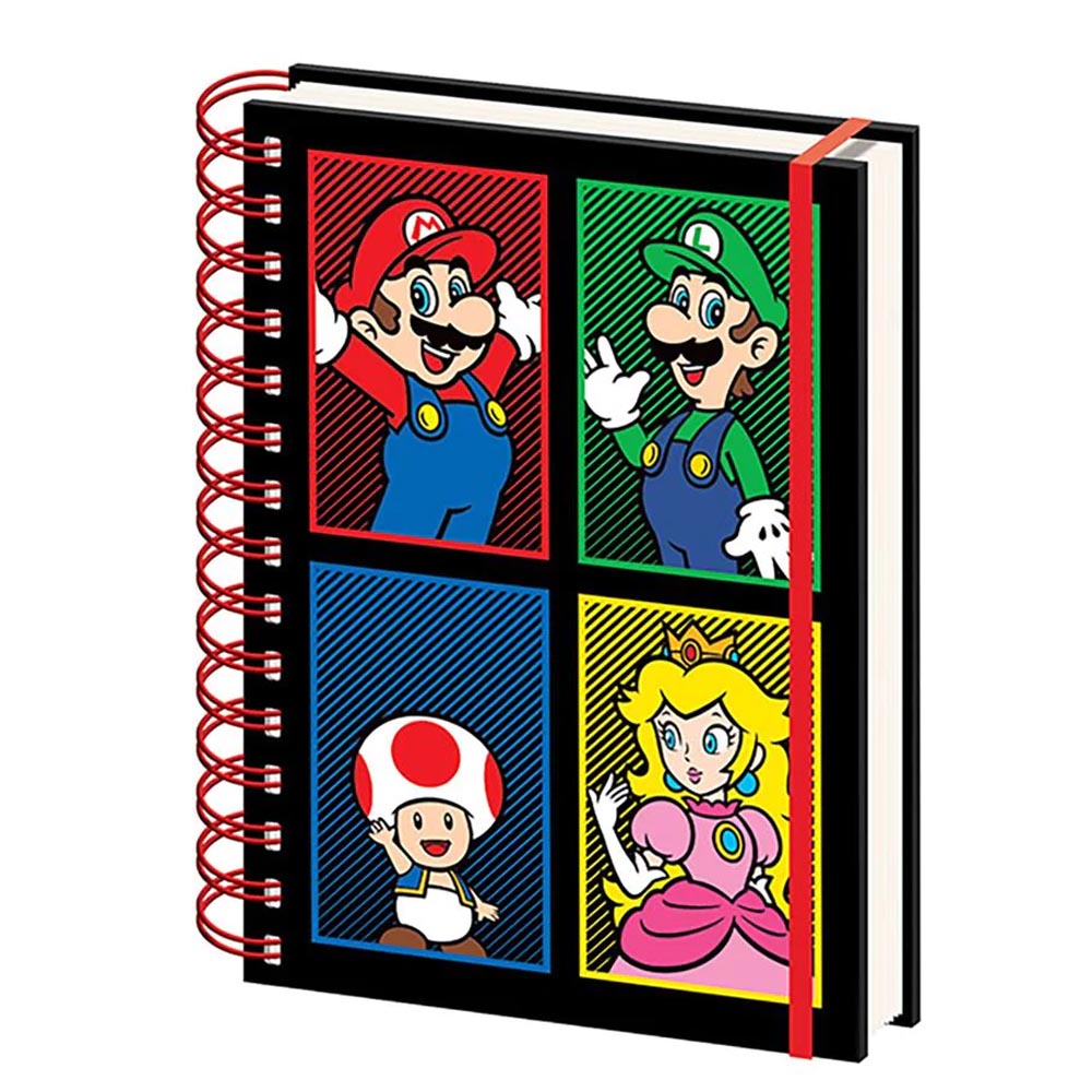 SUPER MARIO (40th Anniversary) - 4 Colour / A5 Wiro Notebook / Notepad [Official / Official]