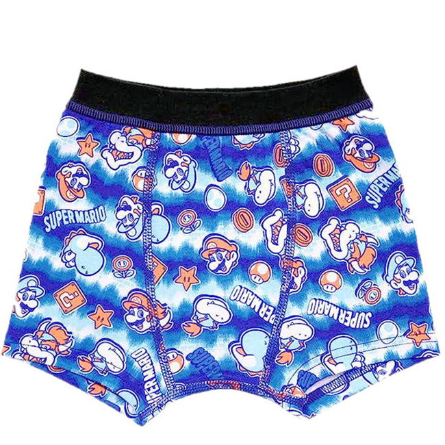 Super Mario Boxer Shorts Premium Boys Color Pants Set of 2 Nintendo Character Boxer Briefs Boys Innerwear 2604122-A Bandai