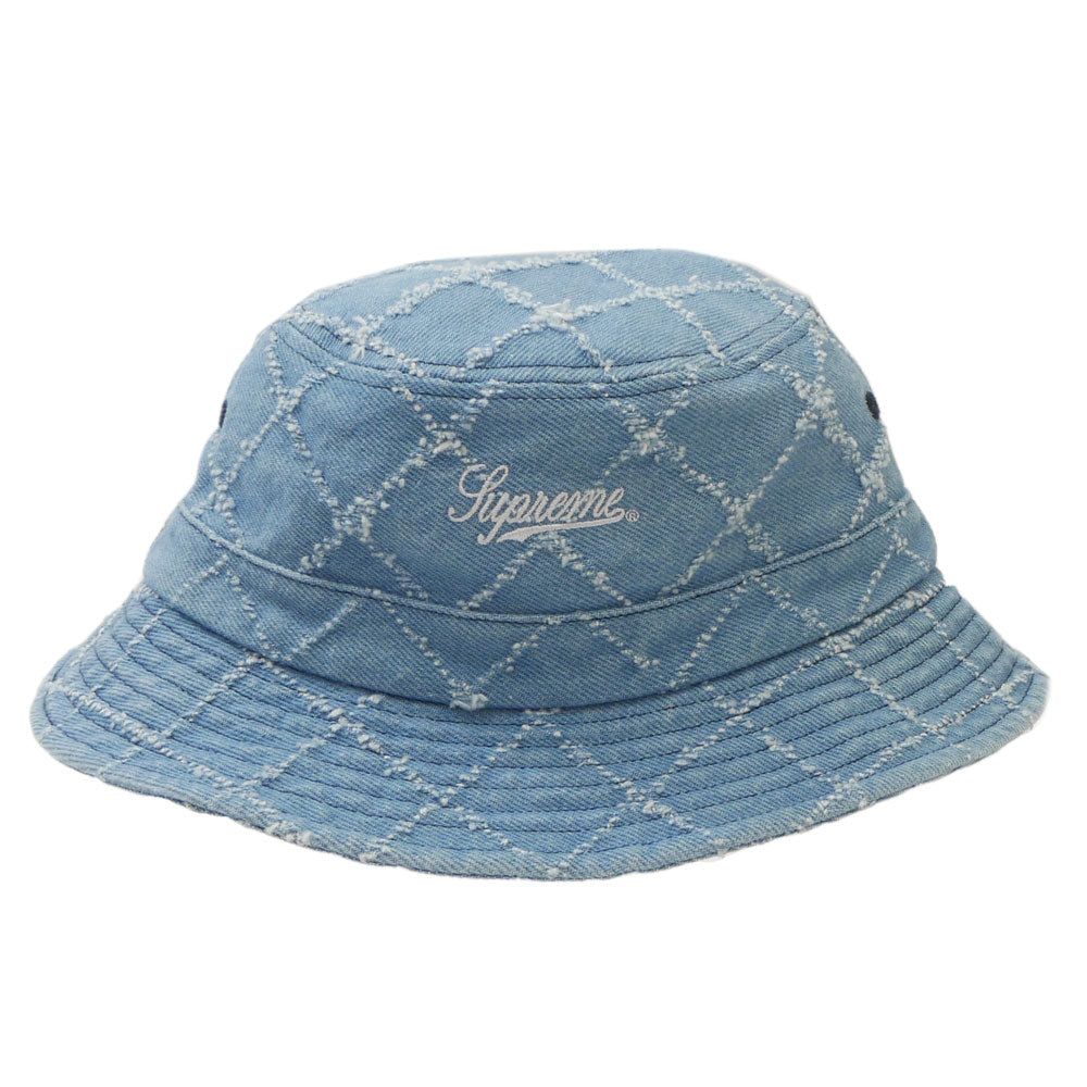 [Authentic/Genuine] New Supreme SUPREME Punched Denim Crusher Hat for Men and Women New Street Skate Skate