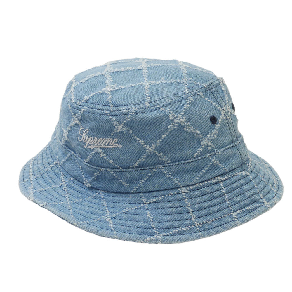 [Auténtico/genuino] Nuevo gorro Supreme SUPREME Punched Denim Crusher para hombre y mujer Nuevo gorro de skate callejero