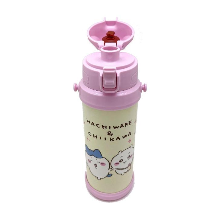 Chiikawa with belt, direct drinking, cold storage only, stainless steel bottle, 800ml, pink, CHIIKAWA, water bottle, lunch box, lunch goods, cute, character goods, present, gift, Nanairodo