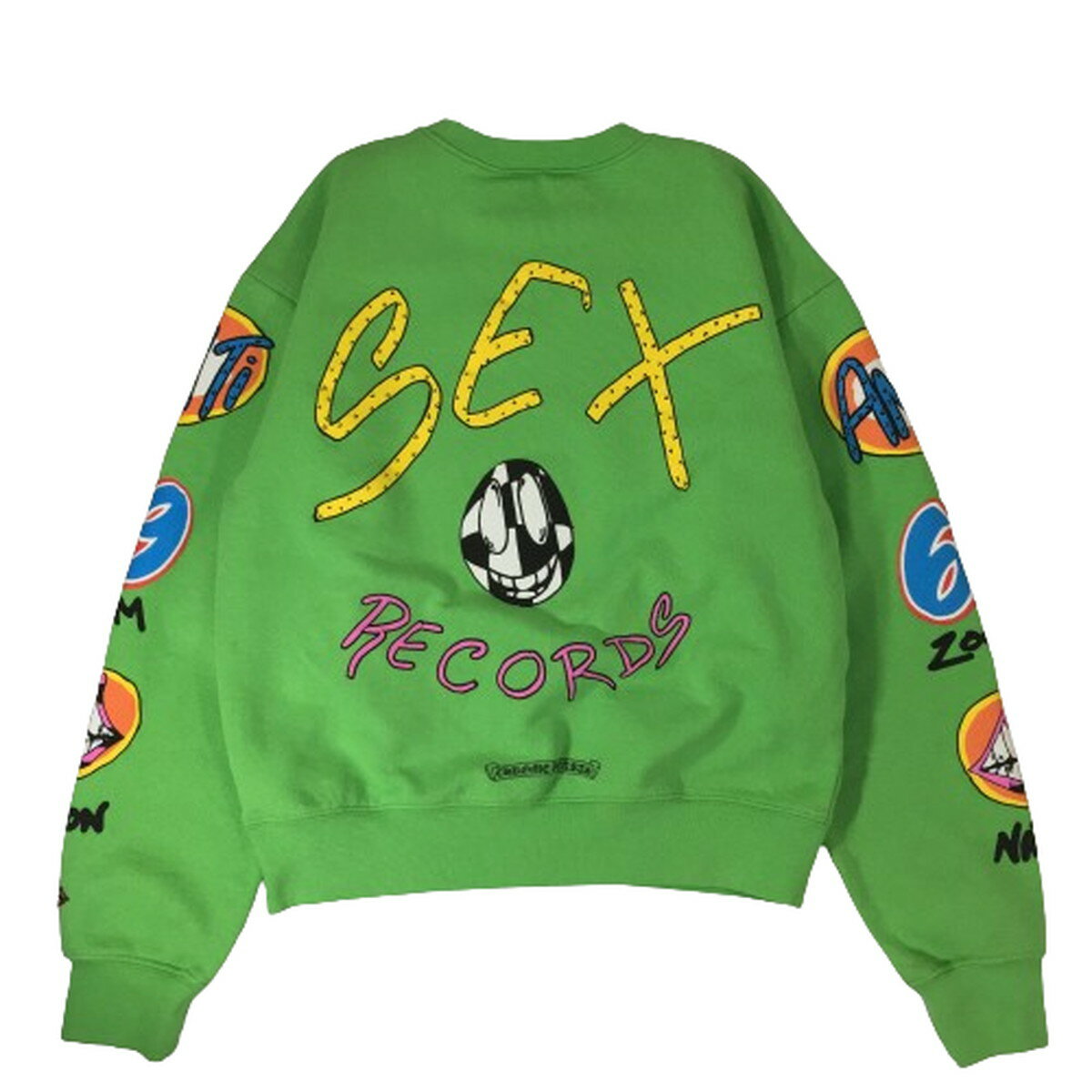 CHROME HEARTS Chrome Hearts Sweat Crew Neck Matti Boy SEX RECORDS Green S [Used] [A1]