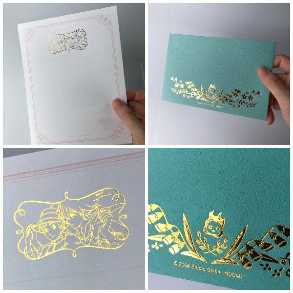 Mail delivery OK Ghibli goods Howl's Moving Castle Foil Stamped Letter Set Studio Ghibli Gift Character Stationery Tara