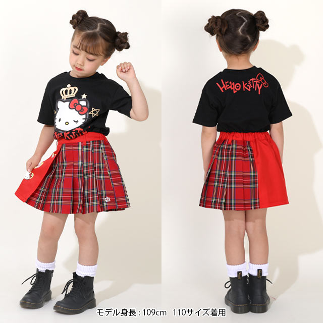 ＼Coupons for up to 1000 yen off now available／NEW Sanrio Asymmetric Skirt 9573K With inner pants With inner baby doll BABYDOLL Children's clothing Baby Kids Girl Hello Kitty Kuromi My Me