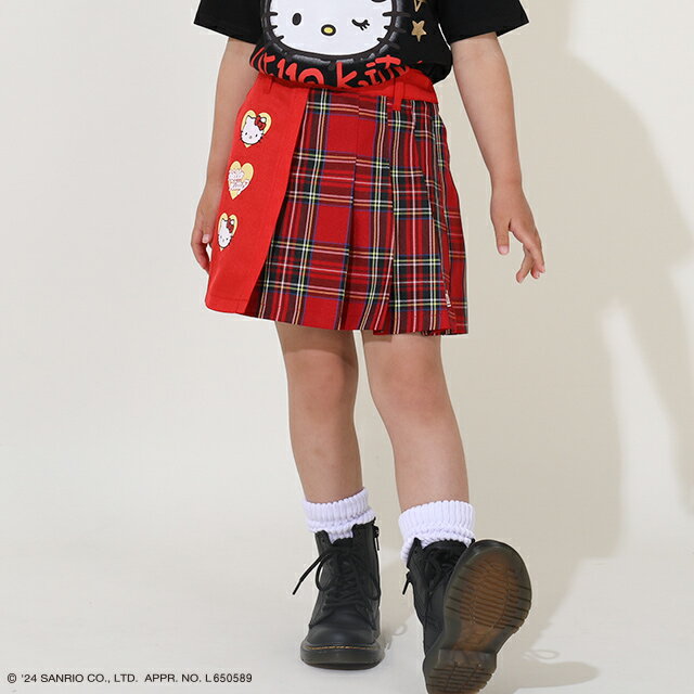 ＼Coupons for up to 1000 yen off now available／NEW Sanrio Asymmetric Skirt 9573K With inner pants With inner baby doll BABYDOLL Children's clothing Baby Kids Girl Hello Kitty Kuromi My Me