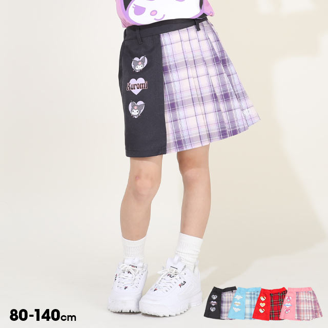 ＼Coupons for up to 1000 yen off now available／NEW Sanrio Asymmetric Skirt 9573K With inner pants With inner baby doll BABYDOLL Children's clothing Baby Kids Girl Hello Kitty Kuromi My Me