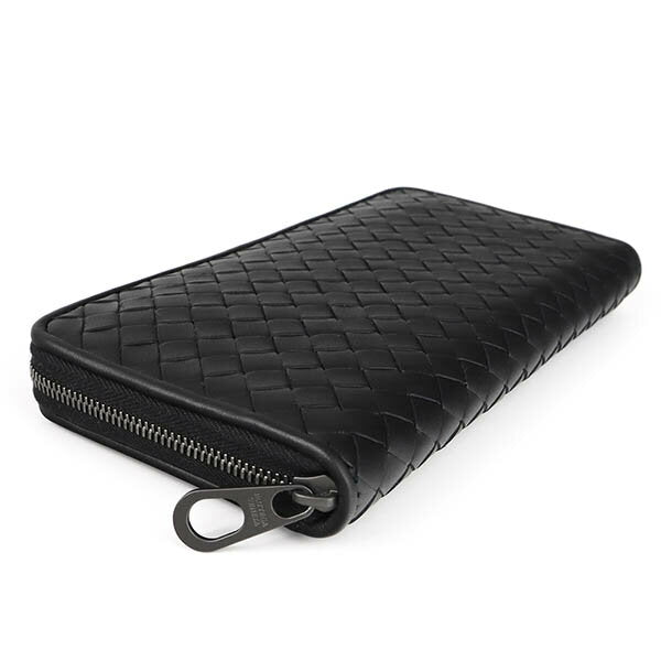 [Cupón disponible de hasta 4000 yenes _Hasta las 11:59 del día 14] Bottega VENETA Cremallera redonda de cuero para hombre Negro 510643 V4651 1000 | Marca