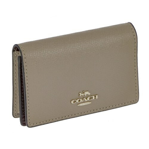 Coach Outlet Business Card Holder Women's Taupe COACH OUTLET 87731 IMTAU