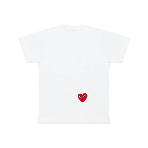 [COMME des GARCONS] COMME des Garcons Play Logotipo de corazón Cortar y coser NIKE Colaboración con la camiseta Nike Logotipo bordado de mujer Marca Estilo De moda Moda Moda Calle Tendencia