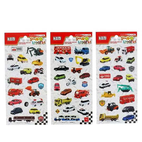 Stickers Full of stickers Tomica [Color and pattern cannot be specified] (100 yen shop, 100 yen shop, 100 yen shop, 100 yen shop)