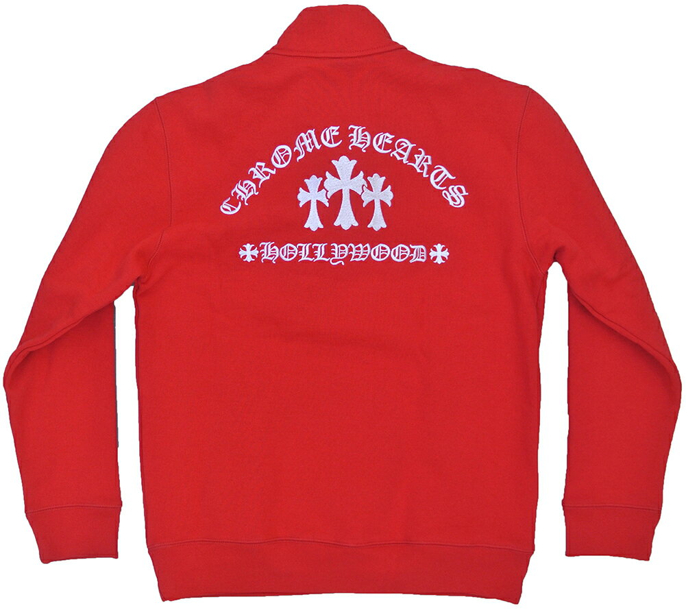 CHROME HEARTS SAILIN ON 1/2 ZIP SWEAT SHIRT RED Chrome Hearts SAILIN Sweatshirt Sweatshirt Red